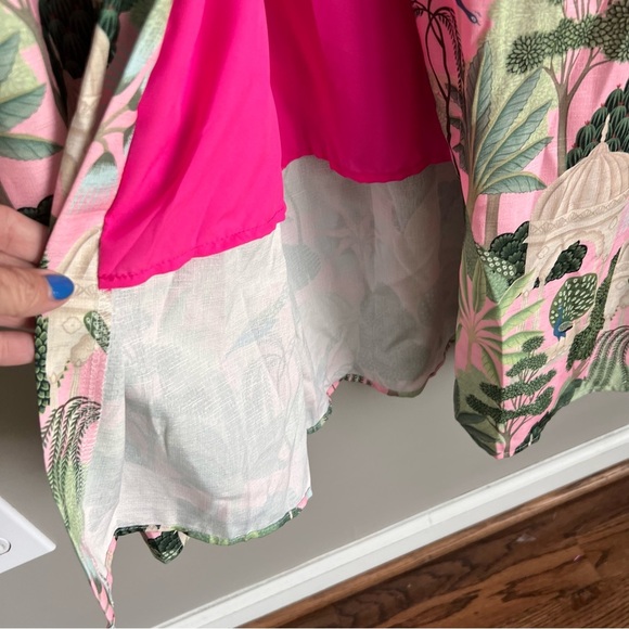 The Boho Maxi Dress Vibrant Peacock Blue Door Boutique Pink Gorgeous Button S - Picture 9 of 10